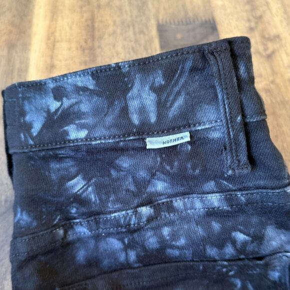 MOTHER The Super Swooner Winding Path Shibori Tie-Dye High-Rise Denim Jean Sz 26 - Picture 10 of 11
